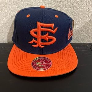 San Francisco SEALS SNAPBACK HAT/CAP BY COMMON UNION, Blue/Orange Color - NEW